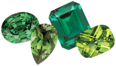 Peridot, Emerald, Tsavorite Garnet and Olivine Green Gemstone Image
